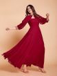 Ravishing Red Georgette Special Occasion Gown