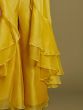 Fascinating Yellow Sequin Organza Party Wear Palazzo Top With Jacket
