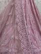 Gorgeous Pink Embroidered Net Engagement Wear Lehenga Choli 