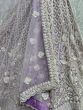 Glamorous Lavender Embroidered Net Bridesmaid Lehenga Choli 