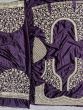 Gorgeous Purple Thread Work Velvet Lehenga Choli With Double Dupatta  