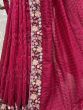 Adorable Pink Sequins Silk Reception Wear Saree With Blouse 