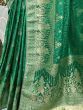 Amazing Green Zari Weaving Silk Traditional Saree With Blouse