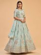 Graceful Firozy Georgette Embroidered Anarkali Suit