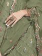 Green Butterfly Net Wedding Wear Sharara Suit