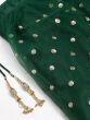 Dark Green Sequins Work Net Party Wear Lehenga Choli with Dupatta