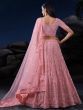 Mesmerizing Pink Sequins Net Engagement Wear Lehenga Choli