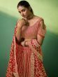 Beautiful Red Sequins Georgette Lehenga Choli With Net Dupatta