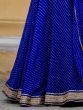 Gorgeous Blue Laheriya Print Georgette Wedding Lehenga Choli