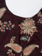 Burgundy Semi-Stitched Myntra Lehenga & Unstitched Blouse with Dupatta