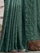 Ombre Green Fully Sequined Embroidered Chinon Party Wear Saree