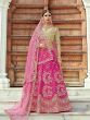 Pink Sequins Silk Wedding Lehenga Choli (Default)