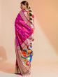 Shaded Pink Zari Weaving Paithani Silk Reception Wear Saree
