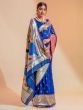 Capricious Blue Zari Woven Paithani Silk Wedding Wear Saree
