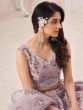 Exquisite Purple Embroidered Art Silk Wedding Wear Lehenga Choli