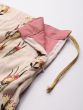 Cream-Coloured & Pink Printed Ready to Wear Lehenga & Blouse with Dupatta