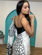 Enchanting White Digital Printed Satin Party Wear Saree With Blouse