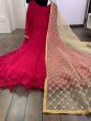 Readymade Maroon Embroidery Georgette Party Wear Gown With Dupatta (Default)