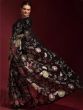 Adorable Black Georgette Resham Work Sangeet Function Saree For Women