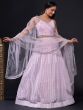 Marvelous Pink Sequins Georgette Reception Wear Lehenga Choli 