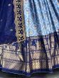 Beautiful Blue Digital Printed Dola Silk Traditional Lehenga Choli