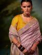 Surprising Pink Zari Weaving Silk Reception Wear Saree
