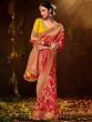 Appealing Red Zari Weaving Silk Saree With Embroidery Blouse
