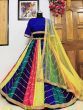 Multi Color Gotta Patti Taffeta Silk Festival Wear Lehenga Choli 