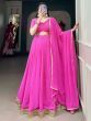Enchanting Pink Digital Printed Georgette Function Wear Lehenga Choli