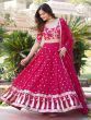 Wonderful Rani Pink Sequins Georgette Function Wear Lehenga Choli