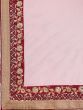 Maroon & Golden Semi-Stitched Myntra Lehenga & Unstitched Blouse with Dupatta`