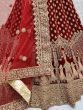 Maroon Heavy Dori Embroidered Pure Velvet Bridal Lehenga Choli