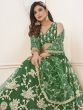 Fabulous Green Sequins Net Wedding Wear Lehenga Choli With Dupatta