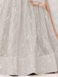 Gorgeous Off-White Sequins Net Wedding Lehenga Choli With Dupatta
