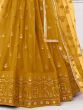 Charming Yellow Sequins Net Haldi Wear Lehenga Choli With Dupatta