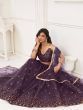 Adorable Purple Sequins Net Function Wear Lehenga Choli With Dupatta