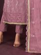 Alluring Dusty Pink Sequins Net Event Wear Salwar Kameez With Dupatta