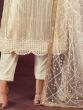 Gorgeous Off-White Sequins Net Festival Wear Salwar Kameez