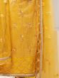 Spectacular Yellow Sequins Net Haldi Wear Salwar Kameez With Dupatta