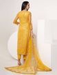 Spectacular Yellow Sequins Net Haldi Wear Salwar Kameez With Dupatta