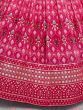 Fascinating Pink Sequins Georgette Sangeet Wear Lehenga Choli