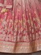Amazing Dusty Pink Zari Weaving Silk Engagement Wear Lehenga Choli

