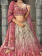 Amazing Dusty Pink Zari Weaving Silk Engagement Wear Lehenga Choli
