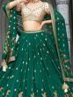 Beautiful Green Zari Weaving Silk Lehenga Choli With Dupatta
