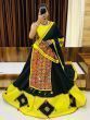 Ultimate Black & Yellow Gamthi-Work Cotton Navratri Lehenga Choli