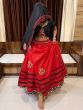 Captivate Red & Black Gamthi Work Cotton Navratri Lehenga Choli