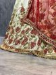 Red-Beige Embroidery Banarasi Wedding Lehenga Choli (Default)