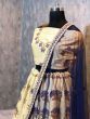 Blue-Beige Embroidery Banarasi Wedding Lehenga Choli (Default)