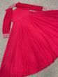 Desirable Red Sequined Ready-to-Wear Georgette Party Wear Gown