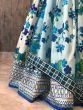 Sana Khan Sky Blue Embroidery Banglory Silk Designer Lehenga Choli (Default)